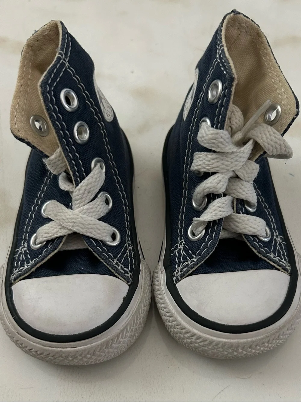 Converse Kids Navy and White High-Top Sneakers